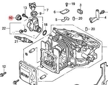 Honda BF2.3 Schauglas Ölstand - 15661-ZV0-003