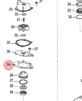 Dichtung Impellergehäuse unten - 8M4502052