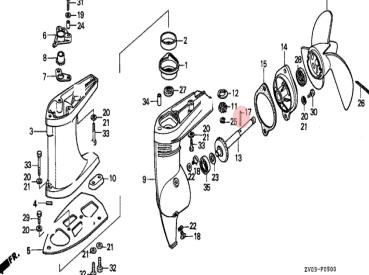 Honda BF2 Scherstift - 58131-ZV0-000