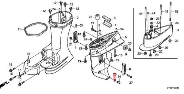 Honda Dichtung Getriebeölschraube - 91301-ZW4-003
